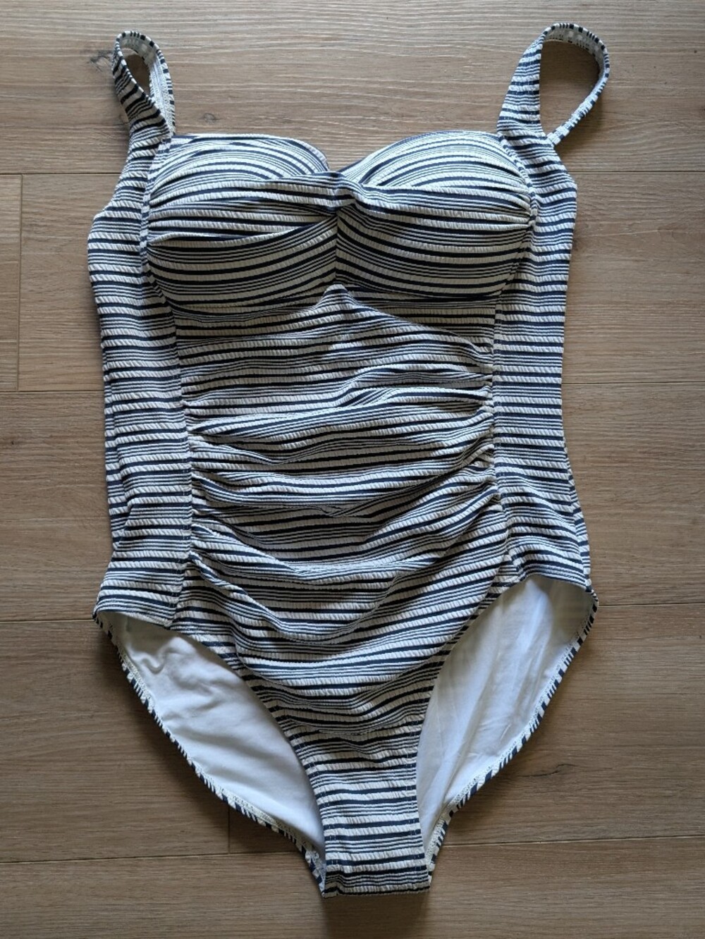 NWOT Nip Tuck Striped Navy & White One-Piece Swimsuit